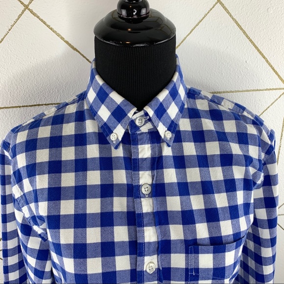 J. Crew Oxford Gingham Cotton Button Down Shirt - Picture 4 of 11